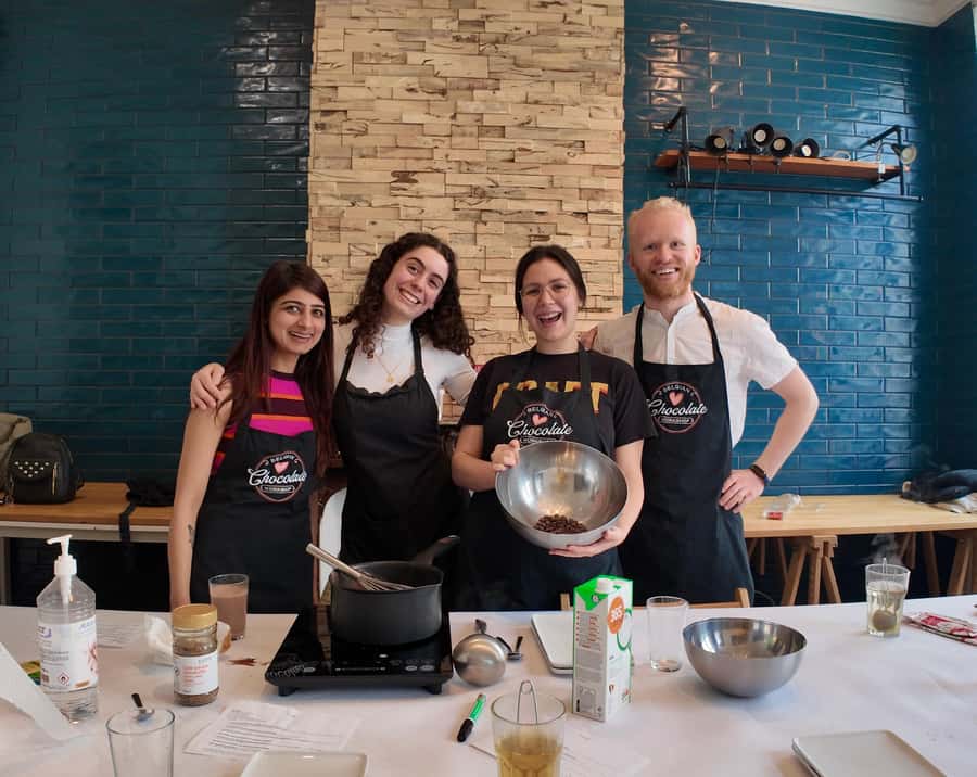 1.5h Cusco Chocolate Workshop - Truffles & Hot Chocolate - The fridge wait becomes the best snack break: hot chocolate time