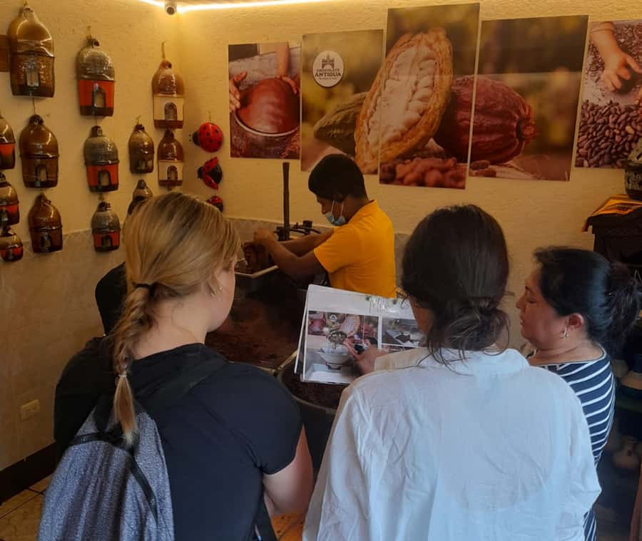Antigua ATV cultural adventure - San Juan del Obispo: chocolate first, then the fruit-wine tasting