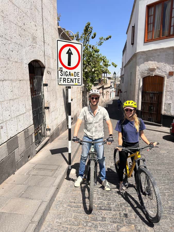 AREQUIPA BIKING CITY TOUR - Puente Chilina to Yanahuara Scenic Overlook: Where Volcanoes Enter the Frame