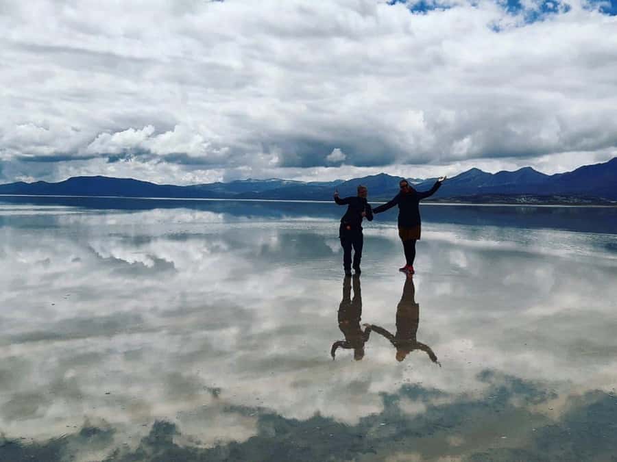Excursion Salinas Lagoon and National - Salinas Lagoon water mirrors and the Salar reflection effect
