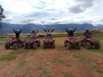 From Cuzco: Salt Mines and Moray Ruins ATV Adventure - Salt Mines first: spring water, salt pools, and dusty trails