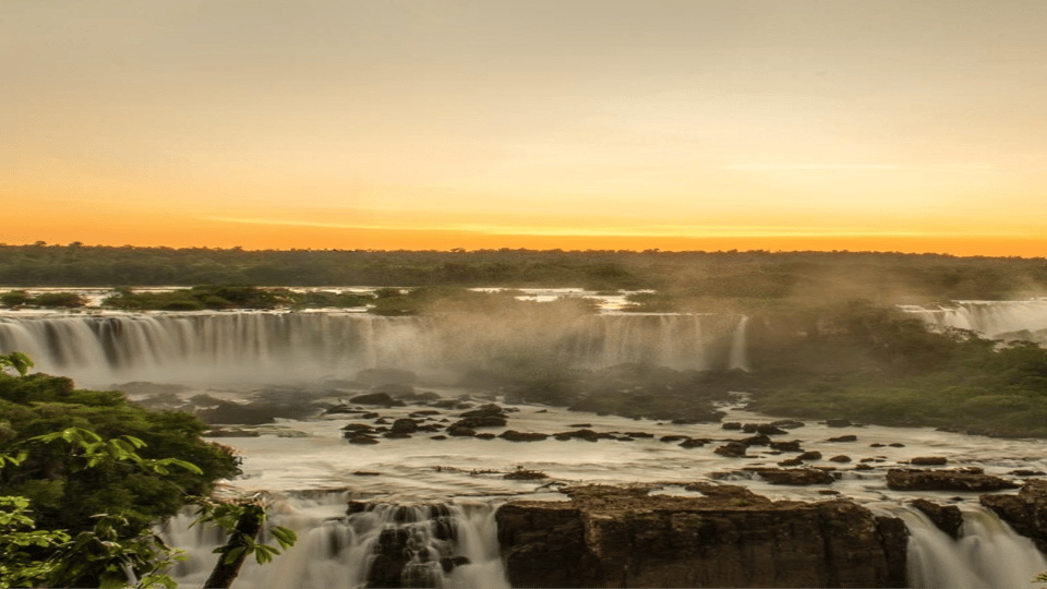 From Foz do Iguaçu: Sunset at the Falls - Devil’s Throat at sunset: the big observation deck moment