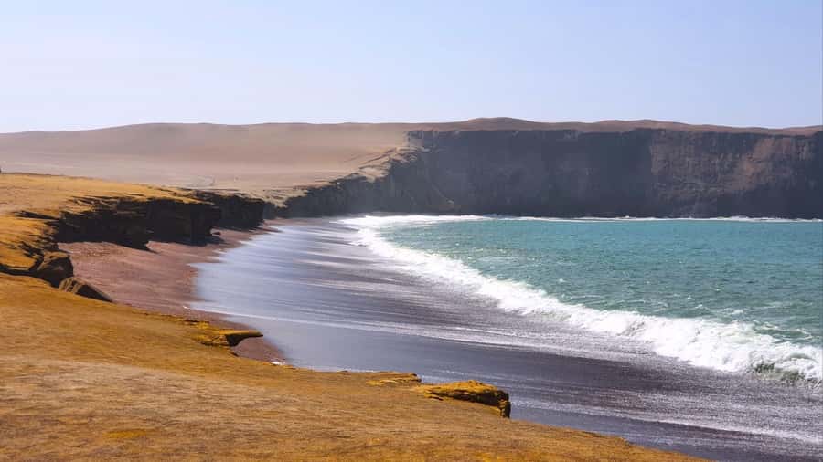 From Paracas: Paracas National Reserve Private Tour - Playa Roja and Lagunillas Beach: Where the color and the calm collide